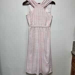 & Other Stories Dress Womens US 6 V Back Tie Midi Wedding summer Vacation Flowy